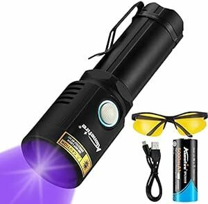 Alonefire X901UV 10W 紫外線 ブラックライト 強力 UV LED ライト 波長365nm USB充電式 アニサ