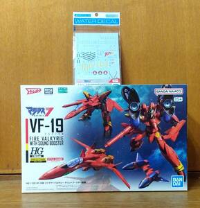 HG 1/100 VF-19 modified fire - bar drill -( Bassara machine ) sound booster equipment water transcription decal attaching ( Macross 7)[ unopened * not yet constructed ]
