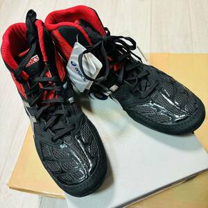 [1 jpy ~] unused [ Asics ASICS] ASICS men's Split Second 9 wrestling shoes red 27.0cm (US10)