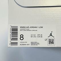 NIKE WMNS AIR JORDAN 1 LOW UNC 25cm ナイキ ウィメンズ エア ジョーダン ロー 国内黒タグ 新品未使用_画像3