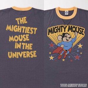 トイズマッコイ TOYS McCOY MIGHTY MOUSE TEE "THE MIGHTIEST MOUSE" マイティ・マウス Tシャツ ネイビー 日本製 MADE IN JAPAN