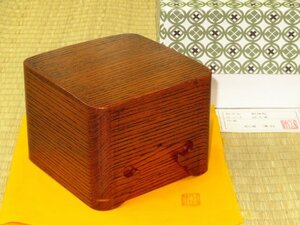 ^ pine . Kiyoshi . work . guarantee pear . lacquer finish . circle shogi piece box ^ paper box attaching new goods 