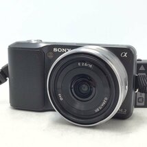 カメラ Sony α NEX-3 / E 16mm F2.8 SEL16F28 ミラーレス一眼レフ セット品 現状品 [1703HJ]_画像1