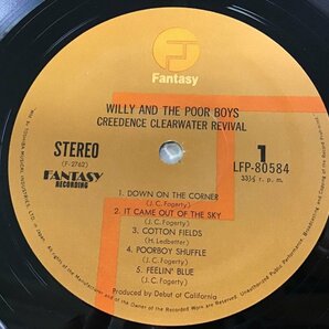 LP / CREEDENCE CLEARWATER REVIVAL / WILLY AND THE POOR BOYS [0086RS]の画像3