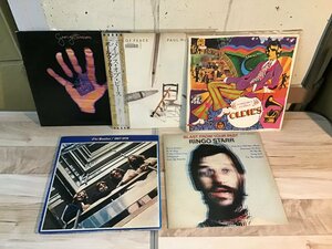 LP BEATLES ジョージハリスン リンゴスター レコード まとめ 帯付含 5点セット [1025EK]