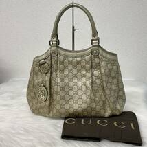 【１円から】GUCCI グッチ グッチシマ スーキー インターロッキングG ゴールド 金 シマレザー 211944 ハンドバッグ トートバッグ _画像1