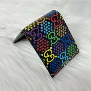 【１円から】未使用品 GUCCI グッチ 財布 折財布 二つ折り 札入れ マルチカラー ブラック メンズ  アウトレット 601089 箱付の画像2