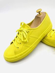  impact price![ strongest start men. 1 pair!] functionality eminent model![SUPERGA] fine quality rain shoes / yellow / inscription 38/jp24cm