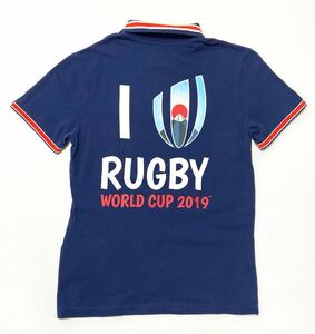  impact price![ hard-to-find rare model!][ rugby World Cup 2019] original design polo-shirt with short sleeves [ size S] navy N-U9