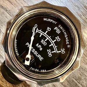 カワサキ z1 z2 kz マーフィー プレッシャー ゲージ USA Vintage Murphy Pressure Gauge 0-30 psi 検/ 希少 絶版 当時物 計器 SW MC の画像2