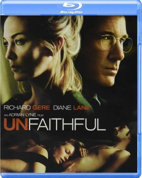  『UNFAITHFUL（運命の女 ）』Blu-ray 米国製オリジナR-Rated版 。日本製通常のBlu-rayプレーヤーで再生可能。