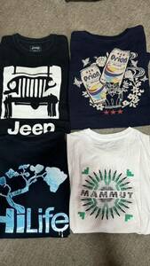 JEEP, Marmot, high life ( Hawaii ), Orion beer short sleeves T-shirt 4 pieces set!