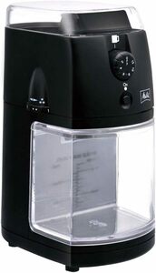 メリタ Melitta コーヒー グラインダー コーヒーミル 電動 フラットディスク式 杯数目盛り付き ホッパー 100g、 定格