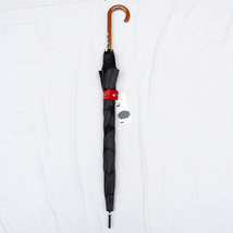 雨傘 長傘 大きい水玉と猫 ミクニ グラスファイバー ジャンプ傘 耐風傘 18468/S1100102 ブラック/グレー_画像8