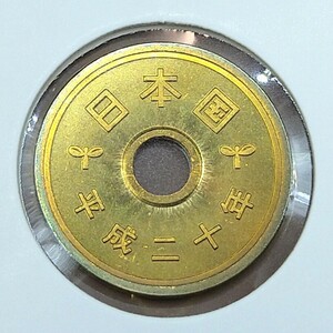 ■04-245■ 5円黄銅貨(ゴシック体)【ミント】平成20年(2008年) ※準特年