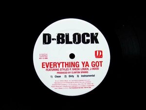 US盤！12inchS★D-BLOCK/EVERYTHING YA GOT★KOC 12-5885