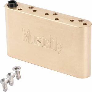 Musiclily Ultra 弦ピッチ10.8mm ストラト ブラス トレモロブロック42mm Wilkinson WVC/WV