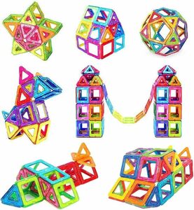 iKing マグネットブロック ラシック磁石玩具 ブロックラボ 知育 DIY 知育玩具 アイデア誕生 創造力育てる マグネットおも