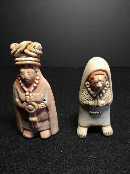特売、メキシコマヤ文明、遺跡の埋蔵品の小さなレプリカ2体