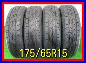 ■中古タイヤ■　175/65R15 84S BRIDGESTONE NEXTRY ECOPIA フィット キューブ アクア等 夏タイヤ 早い者勝ち 激安 中古 送料無料 B528