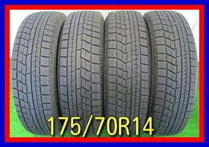 ■中古タイヤ■　175/70R14 84Q IG60 YOKOHAMA ice GURAD iG60 ポルテ シエンタ フィット等 冬タイヤ スタッドレス 激安 送料無料 B518