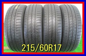 ■中古タイヤ■　215/60R17 96H DUNLOP ENASAVE RV505 アルファード エルグランド エリシオン等 夏タイヤ オンロード 激安 送料無料　B546