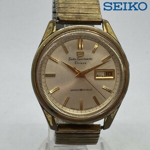 【可動品】SEIKO セイコー5 スポーツマチック デラックス 25石 デイデイド 腕時計 自動巻き 文字盤/シルバー 7619-7010 ベルトジャンク