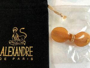 新品　Alexandre de paris アレクサンドルドゥパリ　リボン　バレッタ