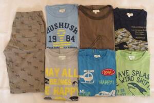 【HusHusH（ハッシュアッシュ）★3can4on（サンカンシオン）】半袖Tシャツ・ハーフパンツ130140サイズ7着セット