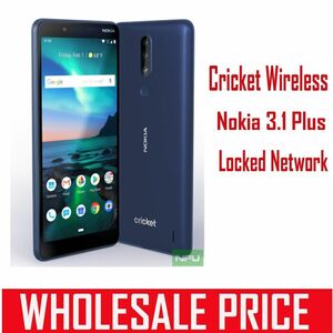New Cricket Wireless Nokia 3.1 Plus in white Box 32gb Storage Locked Network 海外 即決