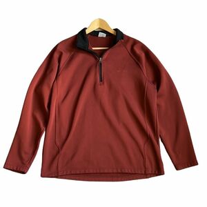 Columbia 1/4 Zip Men's Fleece Lined Pullover Rust/Orange Size Large 海外 即決