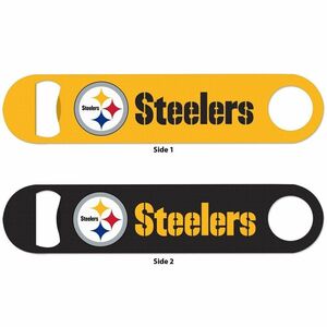 New NFL Pittsburgh Steelers 7" Stainless Steel 2 Sided Licensed Bottle Opener 海外 即決