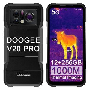 DOOGEE V20 PRO 5G Thermal Imaging Rugged Phones 12GB+256GB Cell Phone Unlocked 海外 即決