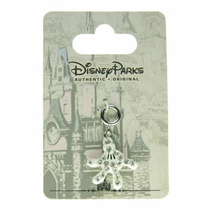 Disney Parks Mickey's 3D Glove Silver Charm Crystal Encrusted Dangle 海外 即決