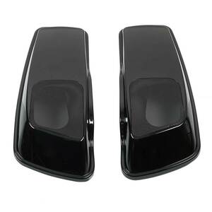 Black Pearl saddlebag 6x9 Speaker Lids 14-24 Harley Touring Street Electra Glide 海外 即決