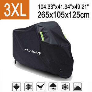 3XL Motorcycle Cover Waterproof Outdoor Bike Rain Dust UV Protector Extra Large 海外 即決