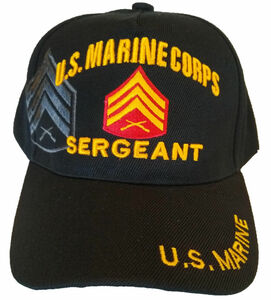 U.S. Marine, Sergeant, E-5, cap, black 海外 即決