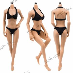 1/6 Female Middle Bust Figure Body Super Flexible for 12" Hot Toys KUMIK Suntan 海外 即決