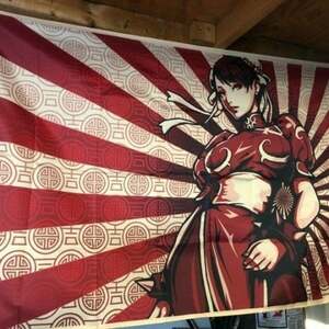 CHUN-LI SUPER STREET FIGHTER II 5ft Flag 海外 即決