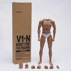 Flexible 1/6 Male Muscular Body Action Figure 12" Doll fit Phicen Hot Toys Head 海外 即決