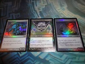 MTG Magic Foil Desecration Elemental Steel Golem & Grid Monitor all EX/LP+ 海外 即決