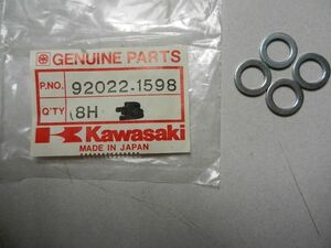 NOS Kawasaki Washers 90-91 ZR550 85-87 ZX600 1991 KR250 92022-1598 Qty4 海外 即決