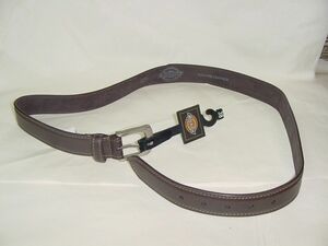 38 DICKIES BELT - BROWN LEATHER 海外 即決