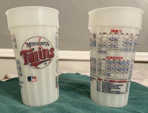 Pair of MN Twins Beer Cups - Vintage 海外 即決