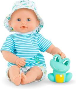 Baby Doll - 12" Soft-Body with Rubber Frog Toy, Safe for 海外 即決