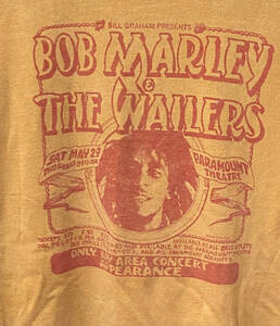 Vintage Bob Marley & The Wailers Paramount Theatre Concert May 29 1976 Tshirt 海外 即決