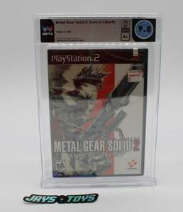 Metal Gear Solid 2 Sons of Liberty Sony PlayStation2 PS2 2002 Sealed WATA 9.8 A+ 海外 即決