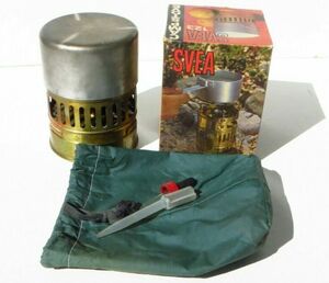 Vintage SVEA 123 Brass Camp/Backpacking/Hiking Stove Made in Sweden - w/ Box 海外 即決