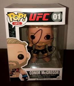 Dana White UFC Conor McGregor #01 Signed Autographed Funko Pop PSA E4 海外 即決