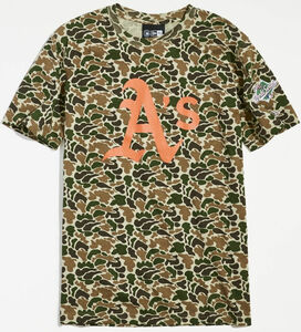 New Era OAKLAND A's Camo 1989 World Series T Shirt (MEDIUM) NEW canseco mcgwire 海外 即決